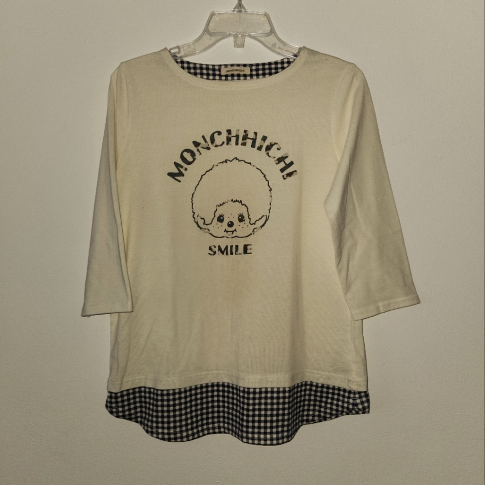 Monchhichi Large top 3/4 sleeve